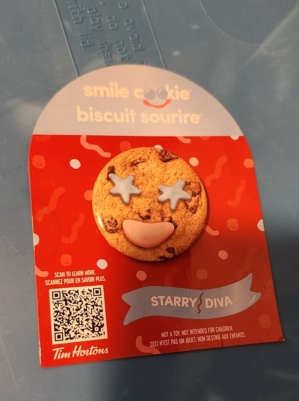 Tim Hortons Starry Diva Smile Cookie Pin